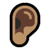 👂🏽 ear: medium skin tone display on Windows